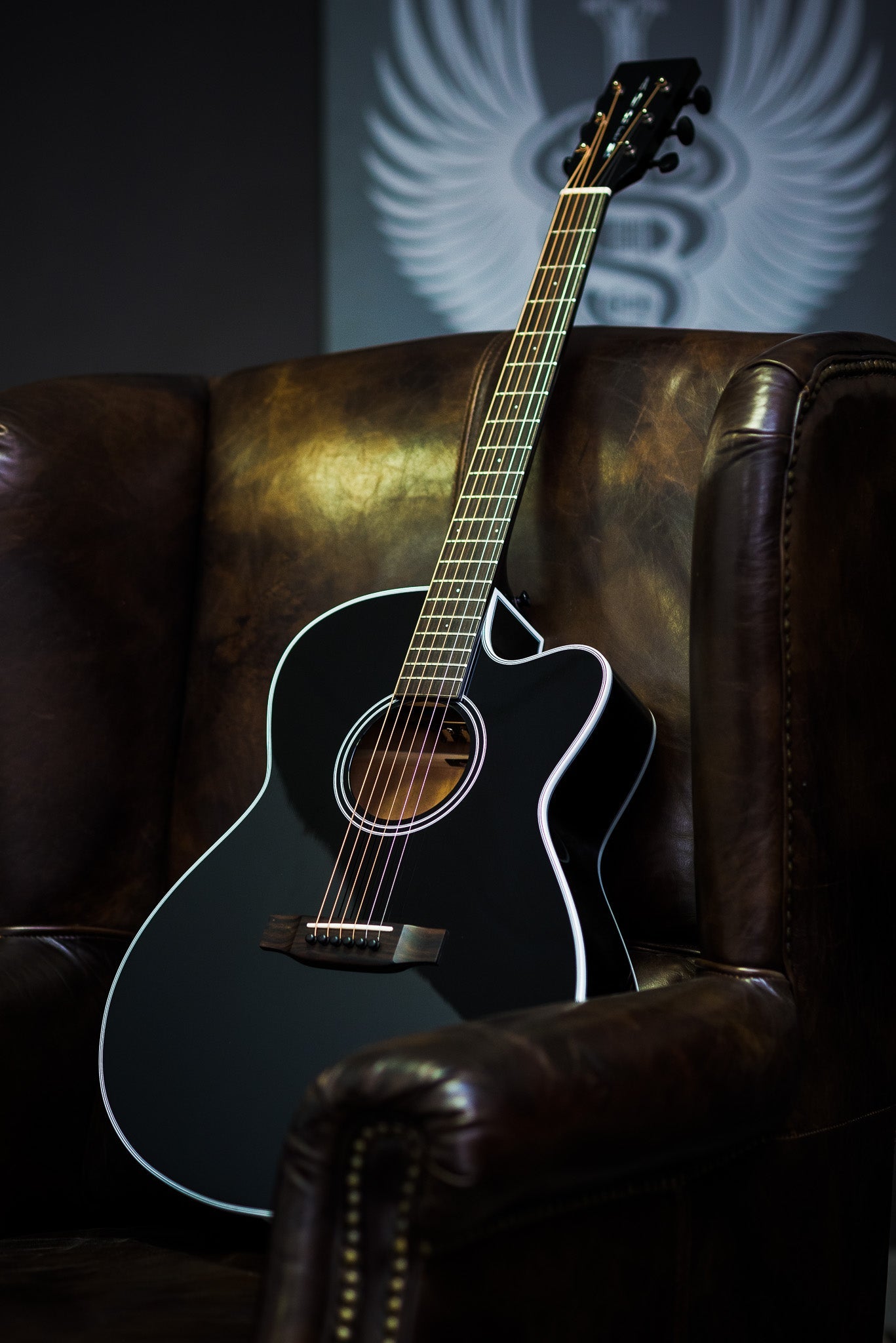 Auden Austin Black Series Spruce Mahogany Cutaway Electro Acoustic Guitar, Electro Acoustic Guitar for sale at Richards Guitars.