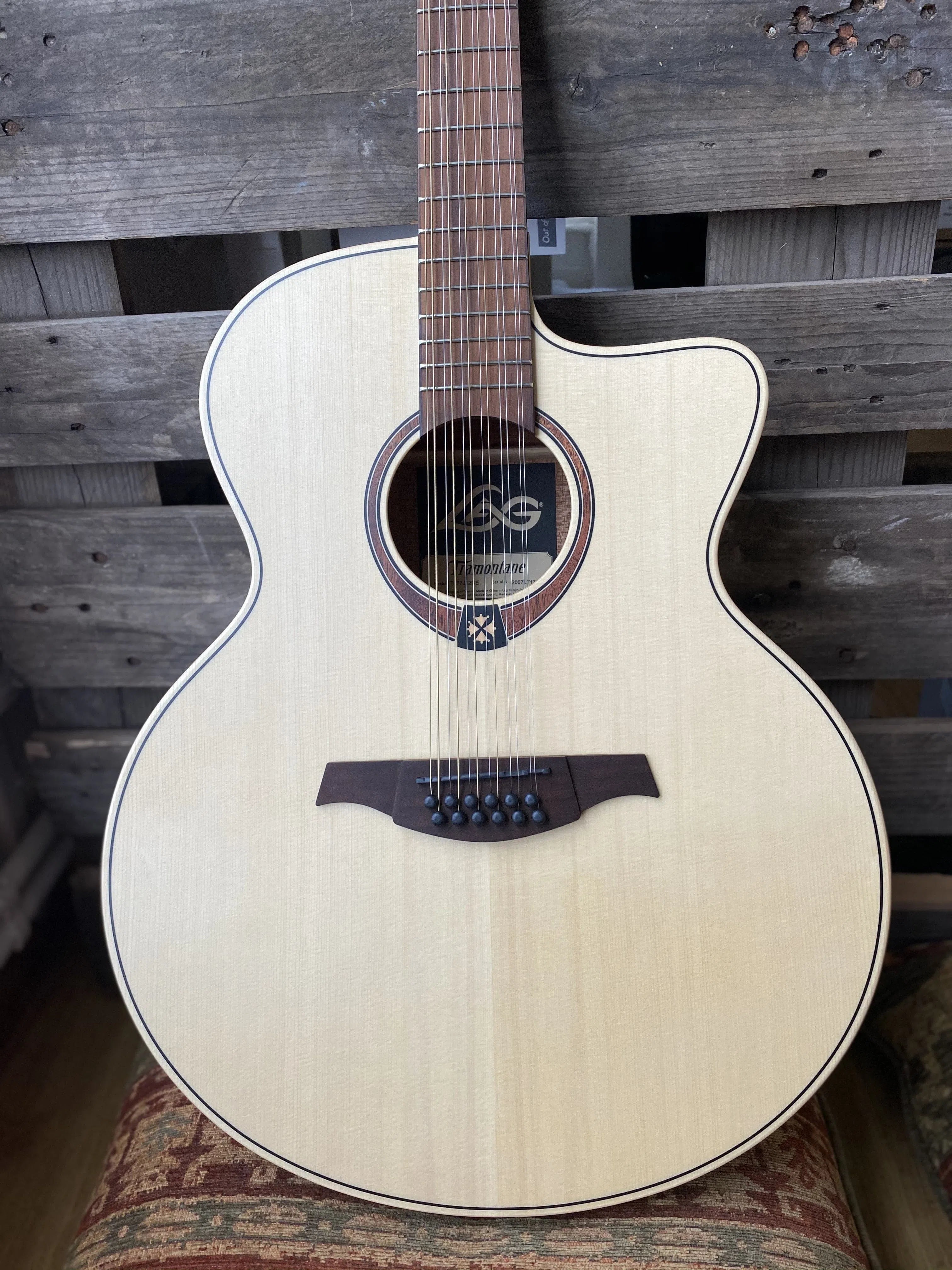 LAG T177 J12CE  Jumbo Cutaway Electro Acoustic 12 String Guitar - Gorgeous!, Electro Acoustic Guitar for sale at Richards Guitars.