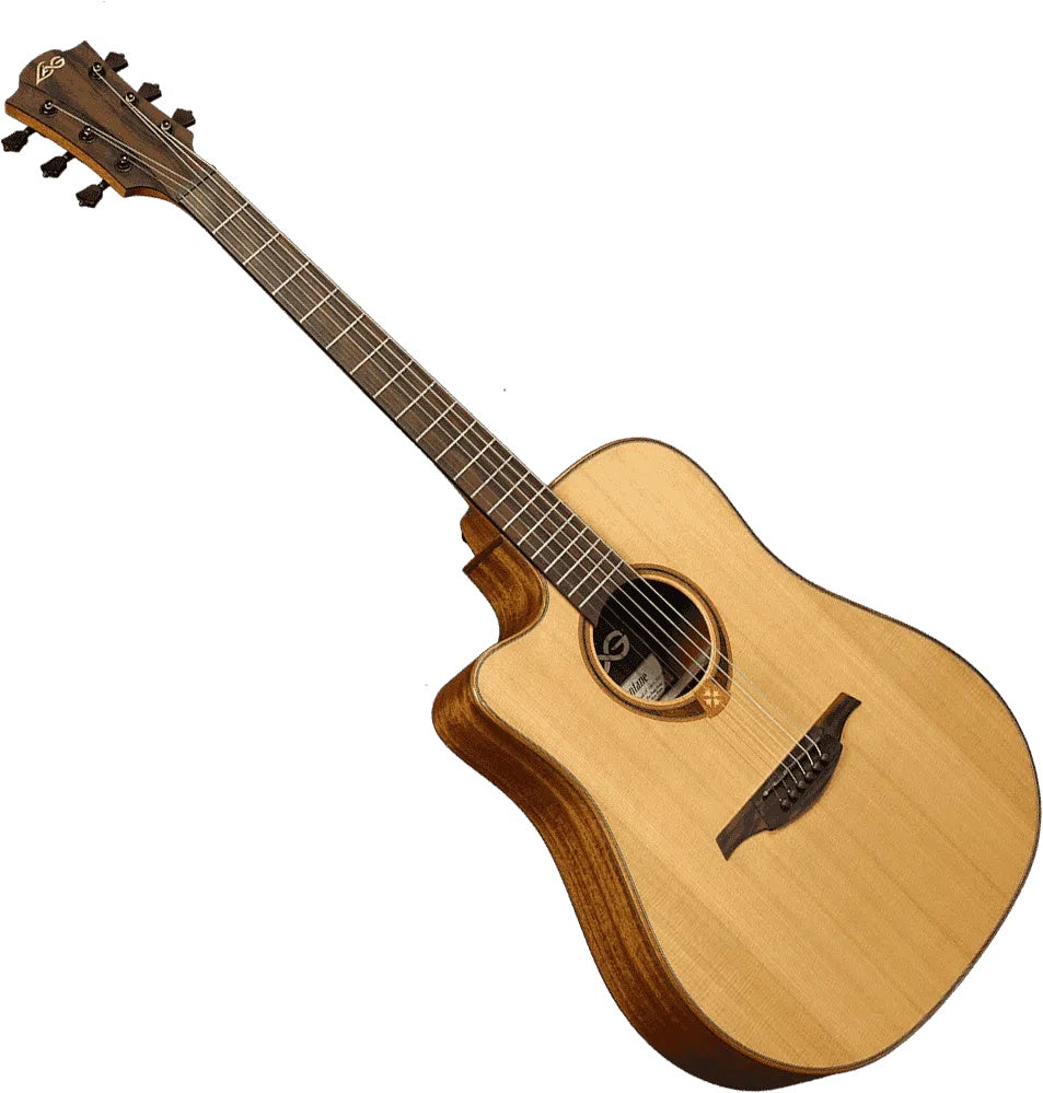 LAG TRAMONTANE 118 TL118DCE LEFTY DREADNOUGHT CUTAWAY ELECTRO, Electro Acoustic Guitar for sale at Richards Guitars.