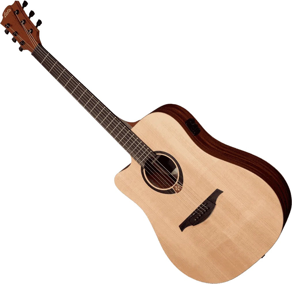 LAG TRAMONTANE 70 TL70DCE LEFTY DREADNOUGHT CUTAWAY ELECTRO, Electro Acoustic Guitar for sale at Richards Guitars.