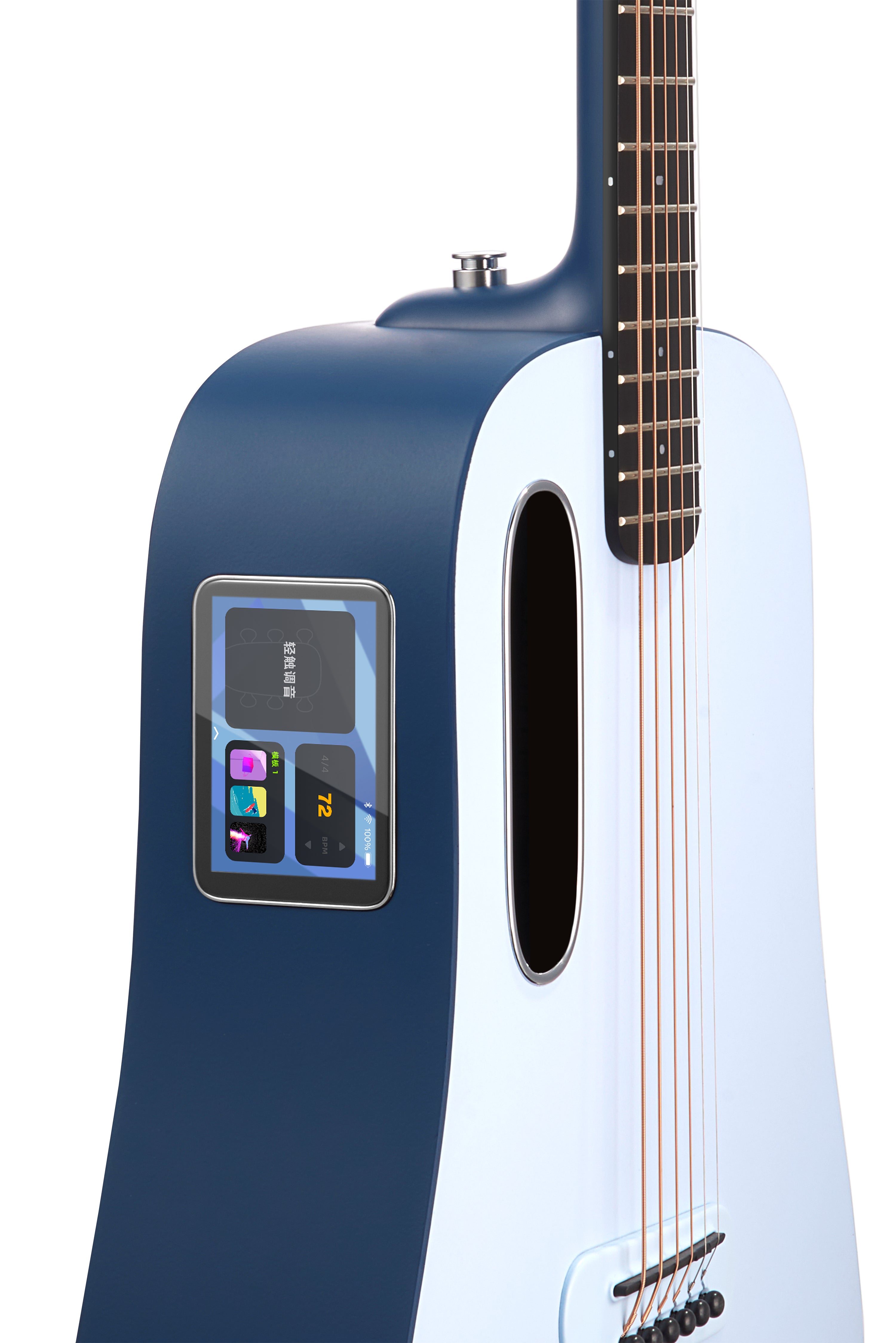 BLUE LAVA TOUCH with Airflow Bag ~ Ice Blue / Ocean Blue, Acoustic Guitar for sale at Richards Guitars.