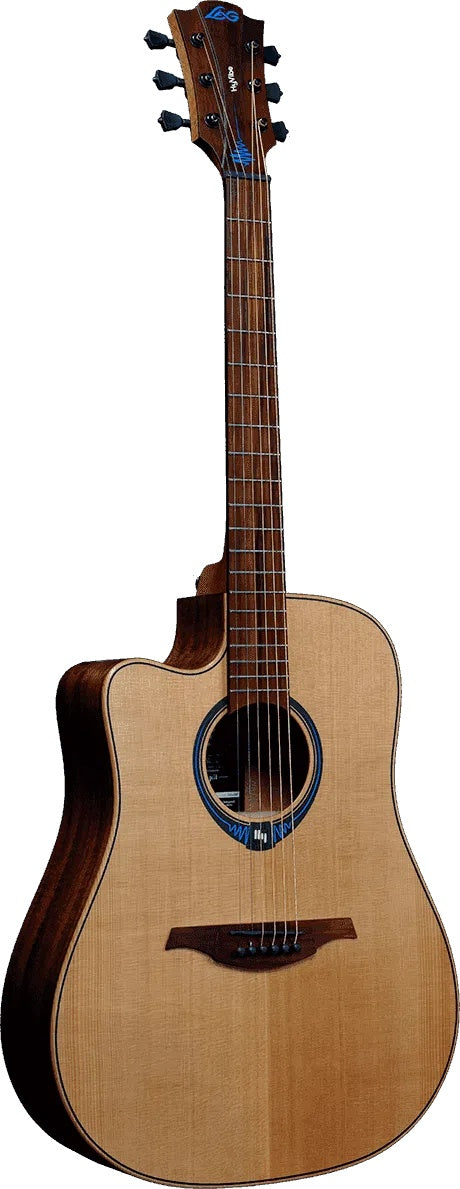 Lag HYVIBE 15 TLHV15DCE LEFTY, HYVIBE, CUTAWAY, SATIN, Electro Acoustic Guitar for sale at Richards Guitars.