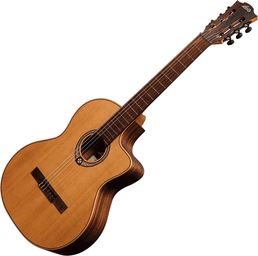 LAG OCCITANIA 170 OC170CE CLASSICAL CUTAWAY ELECTROACOUSTIC, Electro Nylon Strung Guitar for sale at Richards Guitars.