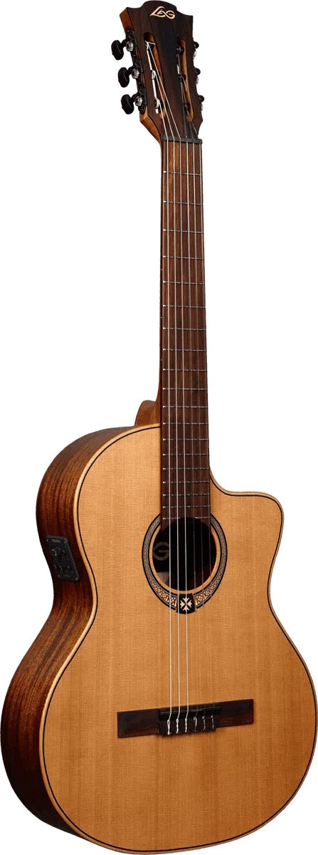 LAG OCCITANIA 170 OC170CE CLASSICAL CUTAWAY ELECTROACOUSTIC, Electro Nylon Strung Guitar for sale at Richards Guitars.