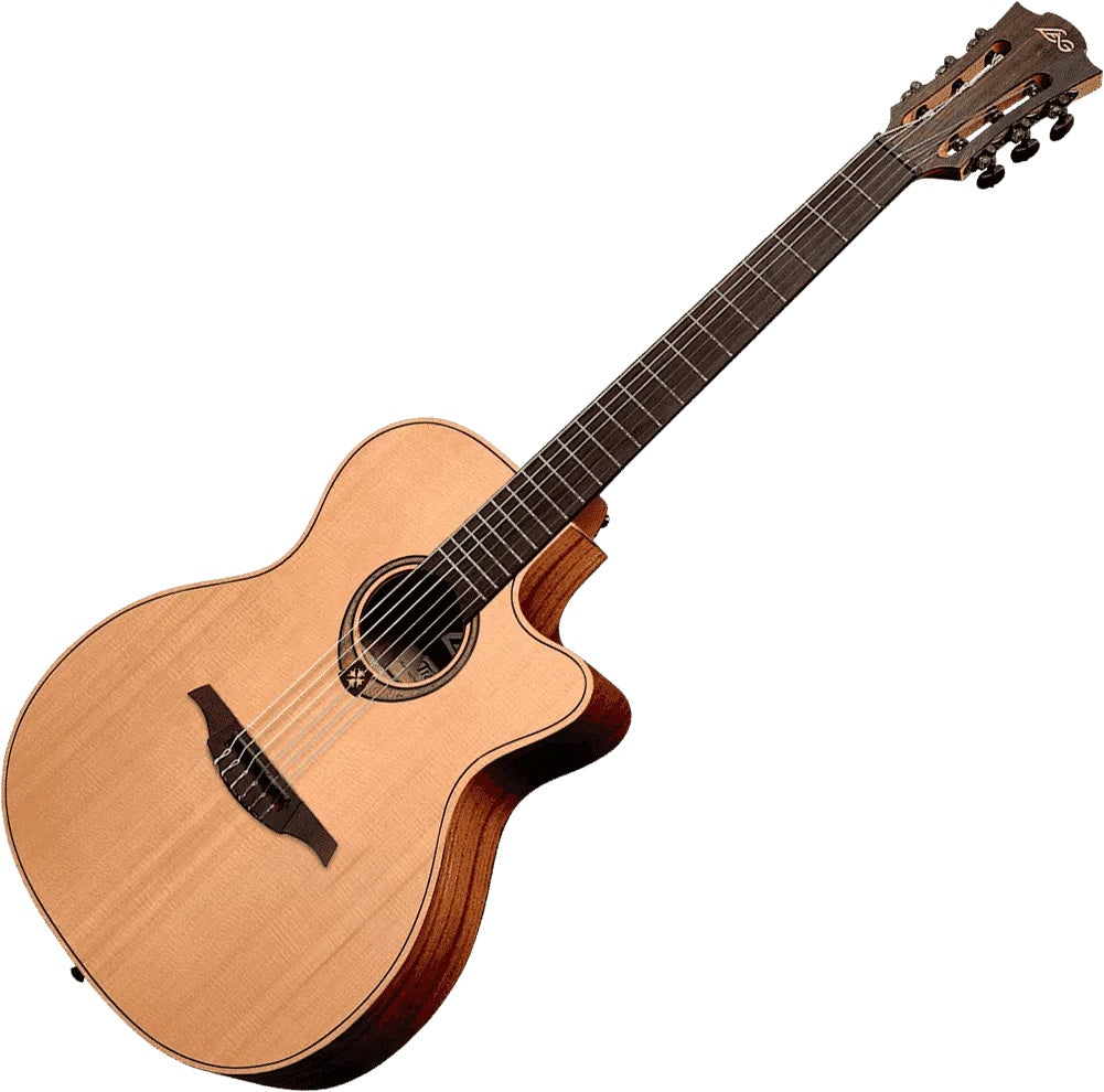 LAG TRAMONTANE 170 TN170ASCE COUNTRY AUDITORIUM SLIM CUTAWAY ELECTRO, Electro Nylon Strung Guitar for sale at Richards Guitars.