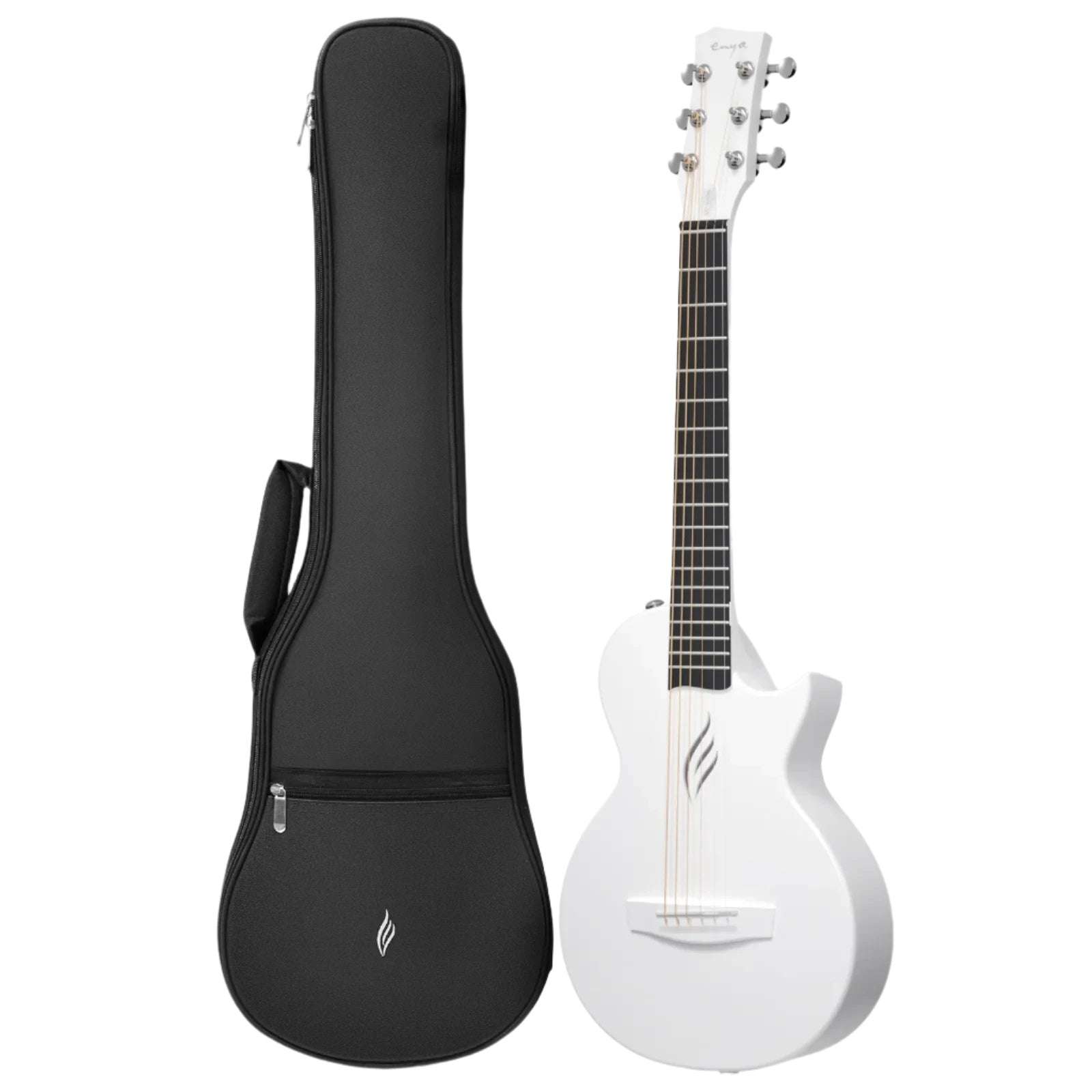 Enya Nova GO Mini White Carbon fibre guitar - Richards Guitars Of Stratford Upon Avon