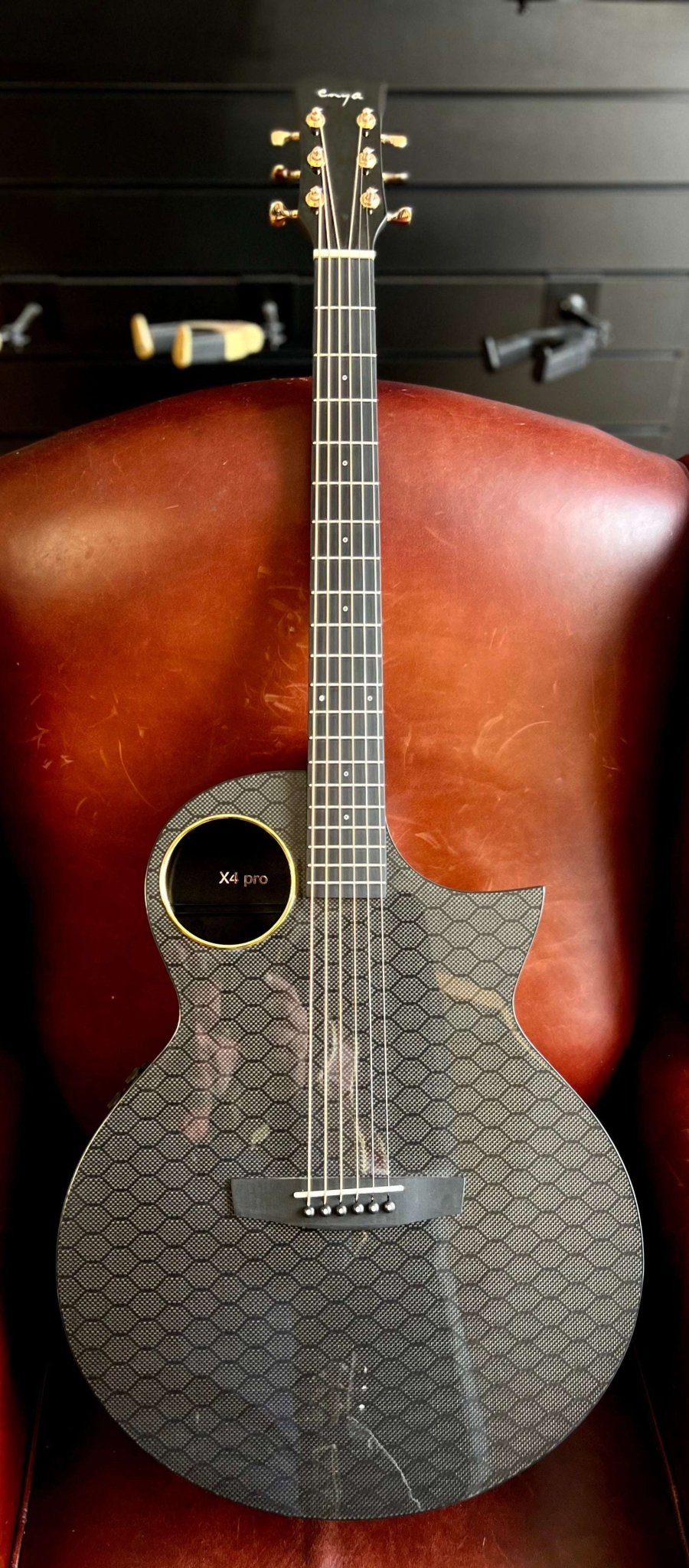 Enya X4 PRO Carbon Fibre Electro - Acoustic Travel Guitar - Richards Guitars Of Stratford Upon Avon