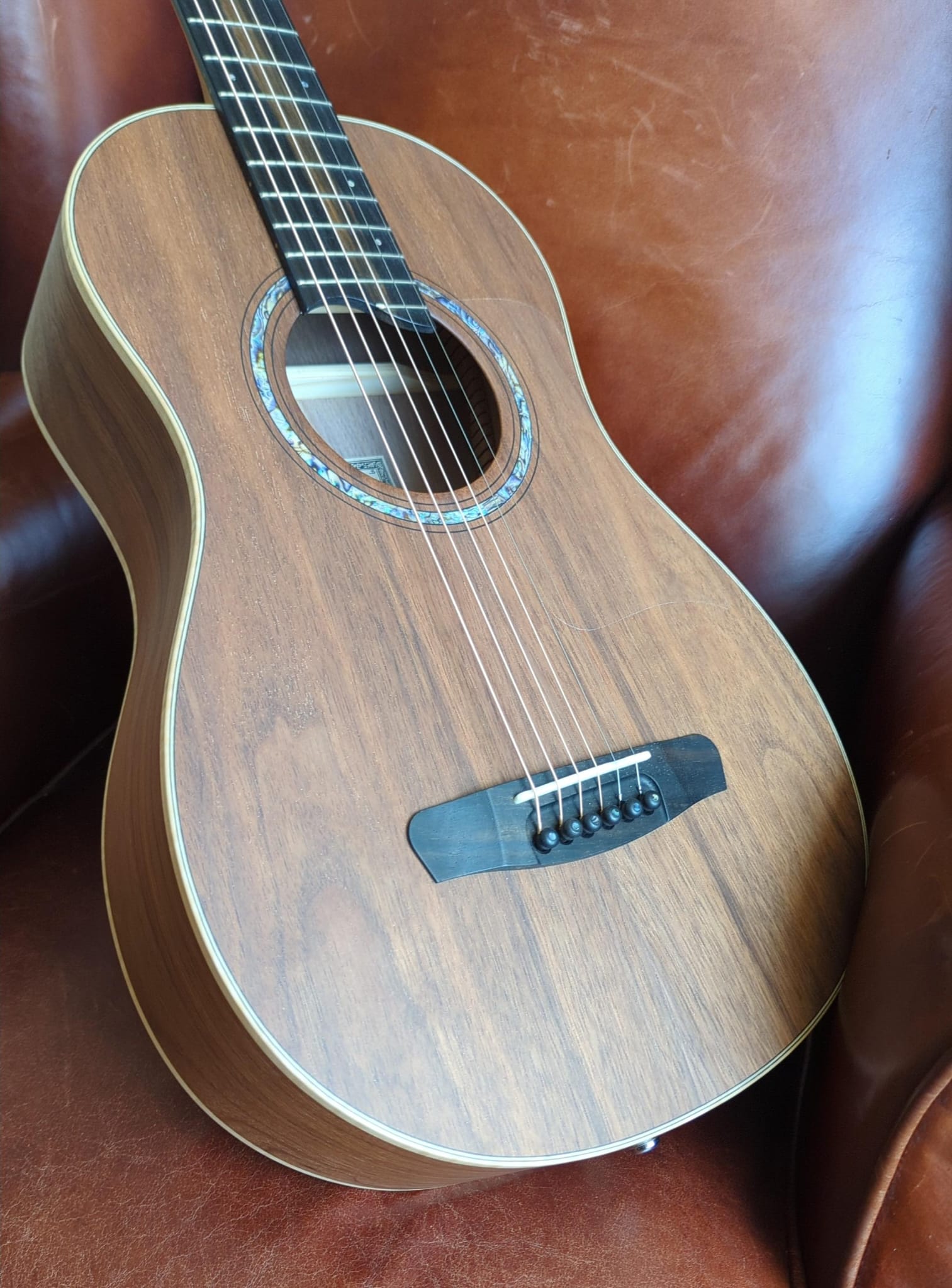 Dowina Tribute To Walnut BV Parlour Guitar (Used)