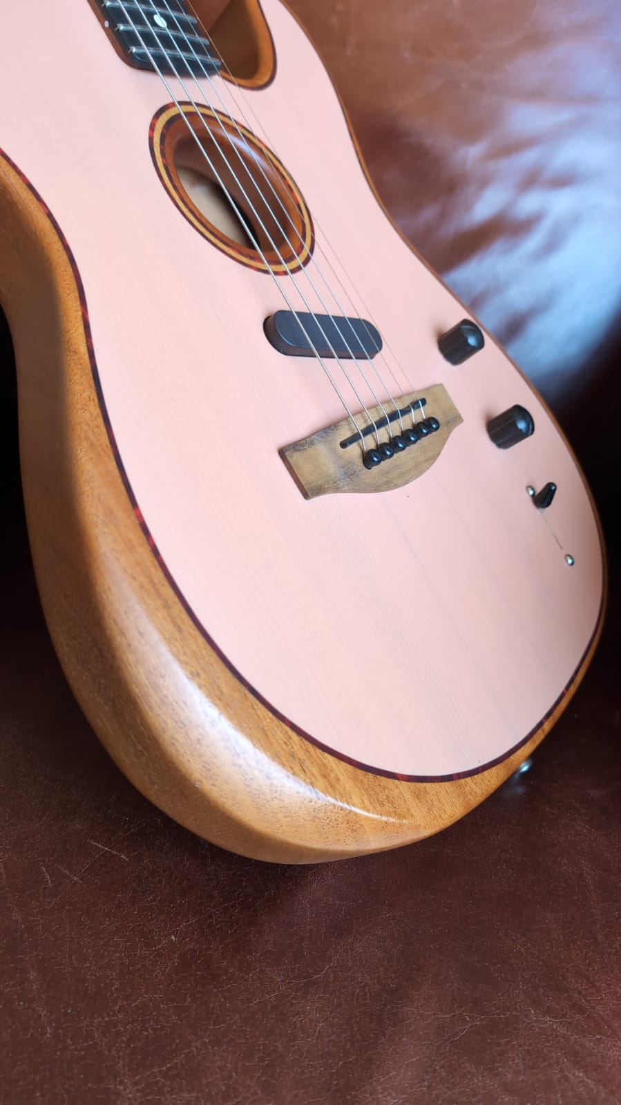 Fender USA Acoustasonic Telecaster - Shell Pink (Used) - Richards Guitars Of Stratford Upon Avon