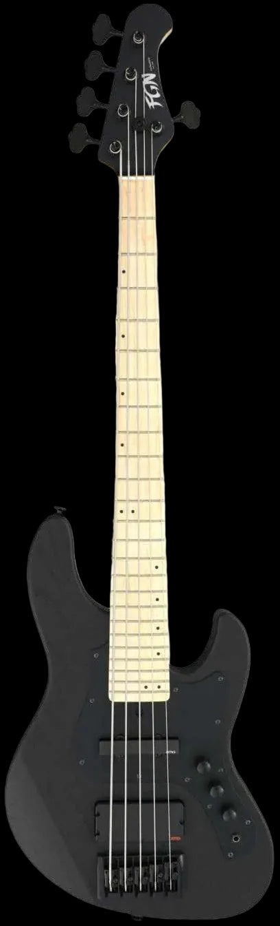 FGN Bass Guitar J Standard Mighty Jazz JMJ53ASHDEM Open Pore Black With Gig Bag - Richards Guitars Of Stratford Upon Avon