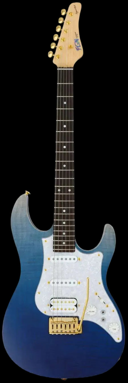 FGN Expert Odyssey EOSNBG, Navy Blue Gradation With Hard Case - Richards Guitars Of Stratford Upon Avon