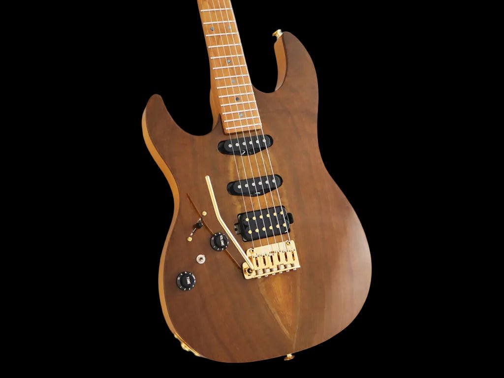 FGN Expert Odyssey, Vintage Natural Left Handed Electric Guitar - Richards Guitars Of Stratford Upon Avon