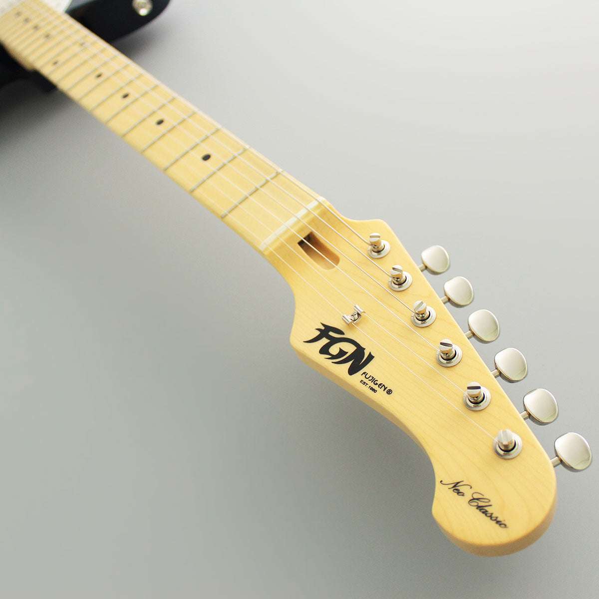 FGN Guitars Neoclassic TE 110M Mahogany Thinline HSTrans Blue - Richards Guitars Of Stratford Upon Avon
