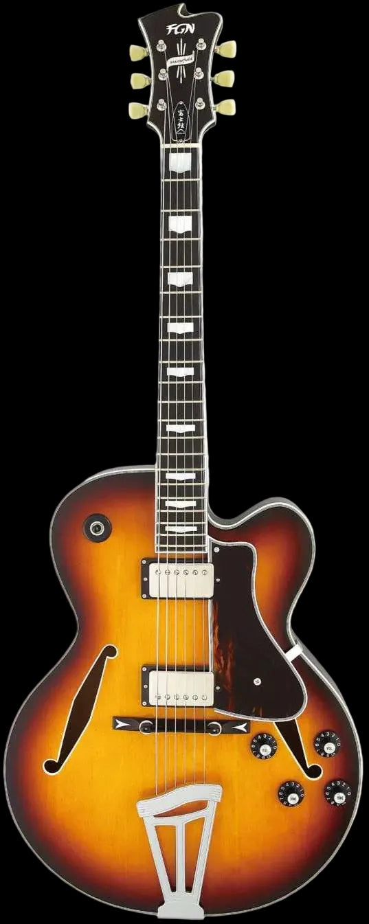 Shop the FGN Masterfield Electric Guitar Jazz Burst JB-MFAHH with