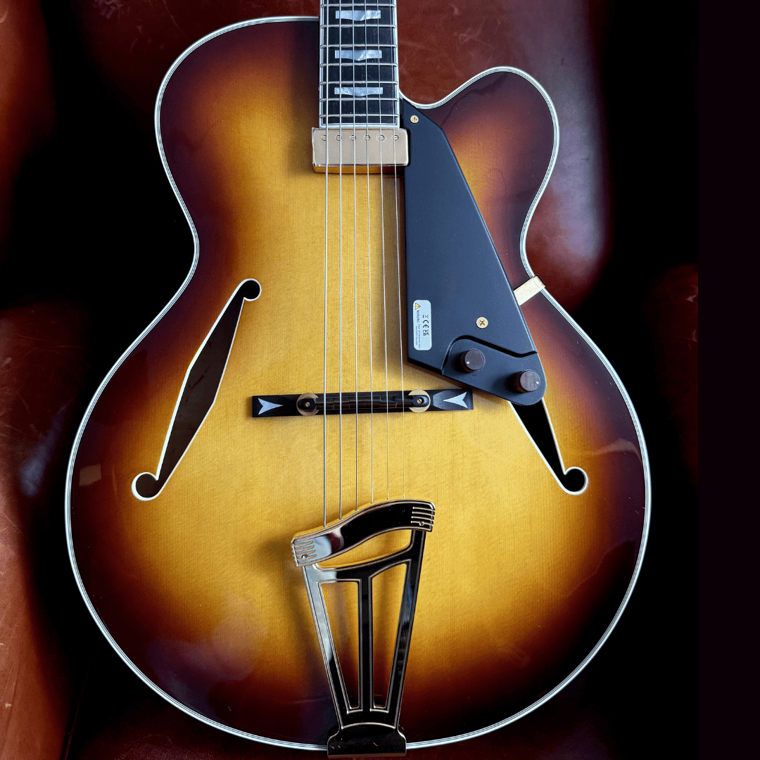 FGN Masterfield MFA FP (Custom Pro Exclusive) Jazz Burst, Archtop Electric Guitar - Richards Guitars Of Stratford Upon Avon