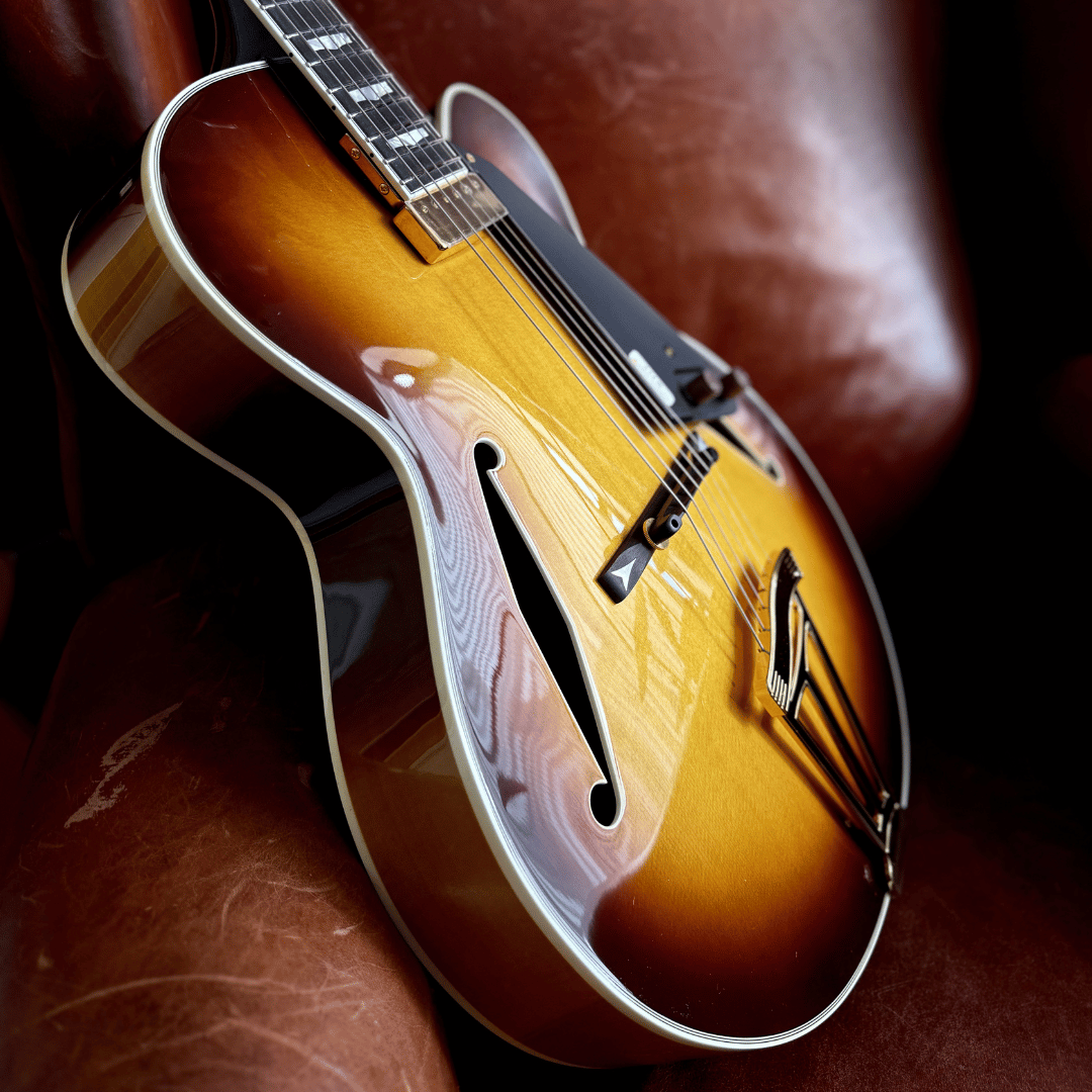 FGN Masterfield MFA FP (Custom Pro Exclusive) Jazz Burst, Archtop Electric Guitar - Richards Guitars Of Stratford Upon Avon