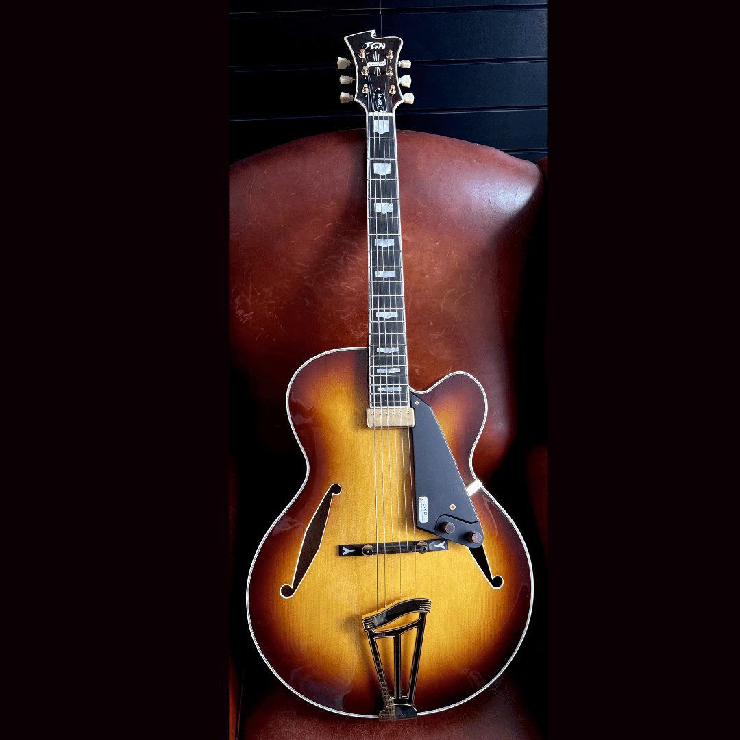 FGN Masterfield MFA FP (Custom Pro Exclusive) Jazz Burst, Archtop Electric Guitar - Richards Guitars Of Stratford Upon Avon