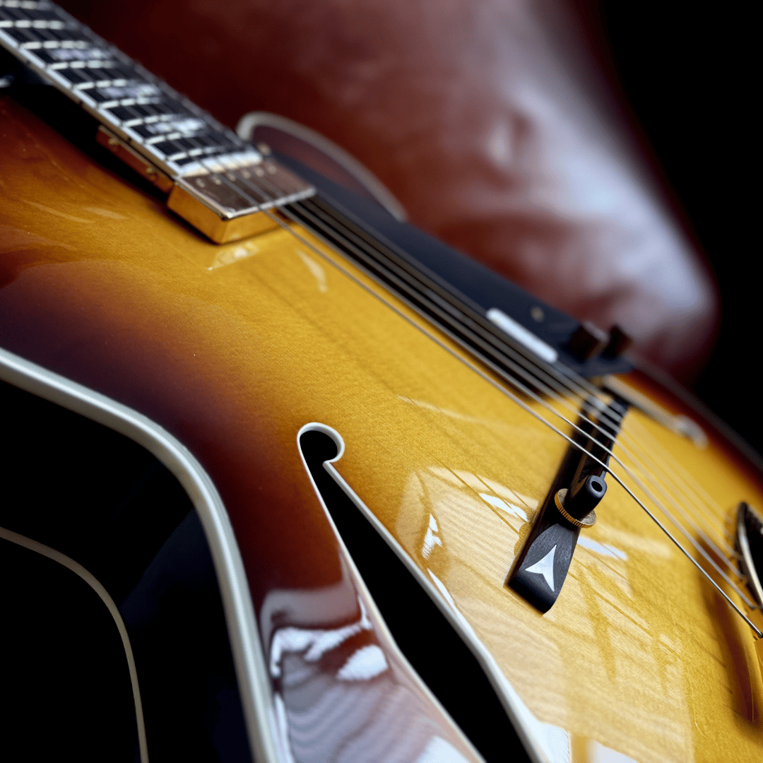 FGN Masterfield MFA FP (Custom Pro Exclusive) Jazz Burst, Archtop Electric Guitar - Richards Guitars Of Stratford Upon Avon