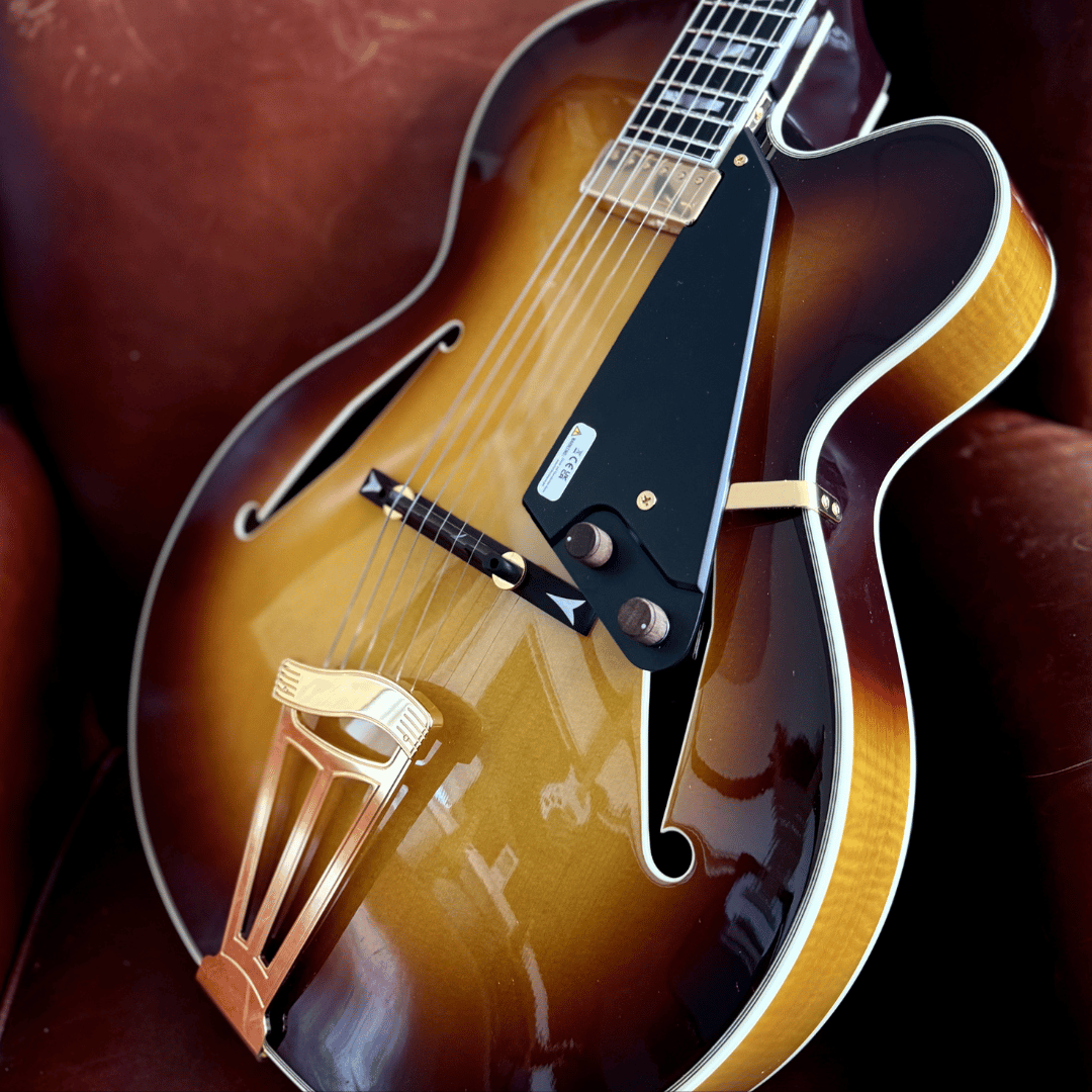 FGN Masterfield MFA FP (Custom Pro Exclusive) Jazz Burst, Archtop Electric Guitar - Richards Guitars Of Stratford Upon Avon
