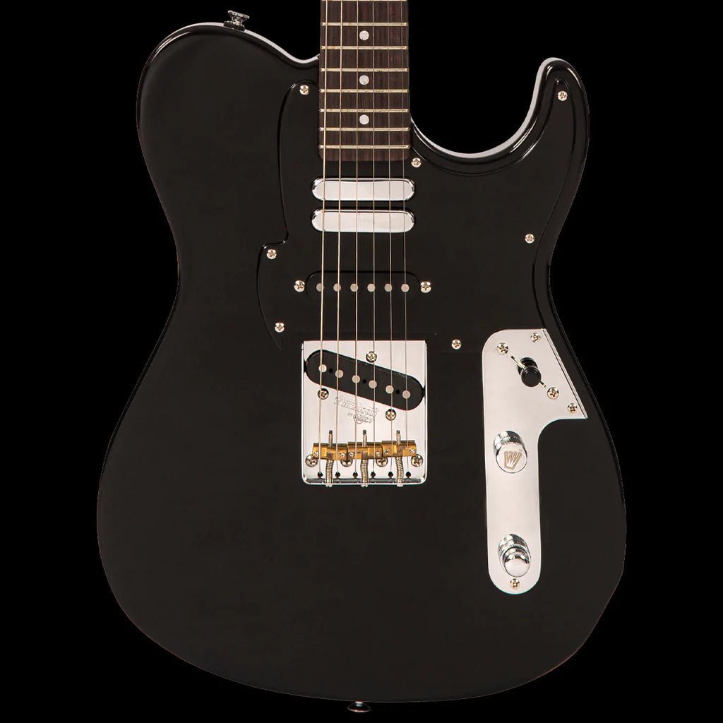 FRET KING COUNTRY SQUIRE MUSIC ROW - GLOSS BLACK (Includes Our £85 Pro Setup Free) - Richards Guitars Of Stratford Upon Avon