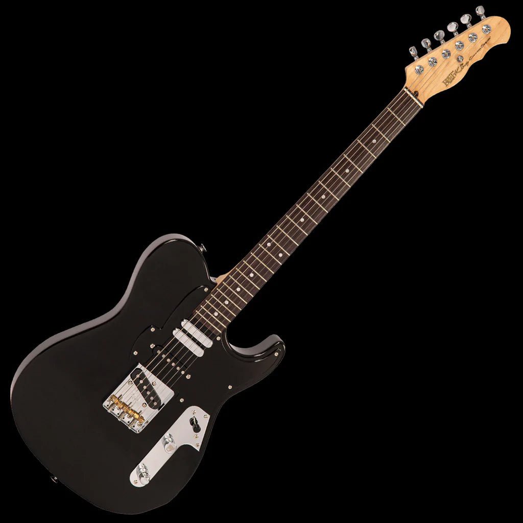 FRET KING COUNTRY SQUIRE MUSIC ROW - GLOSS BLACK (Includes Our £85 Pro Setup Free) - Richards Guitars Of Stratford Upon Avon