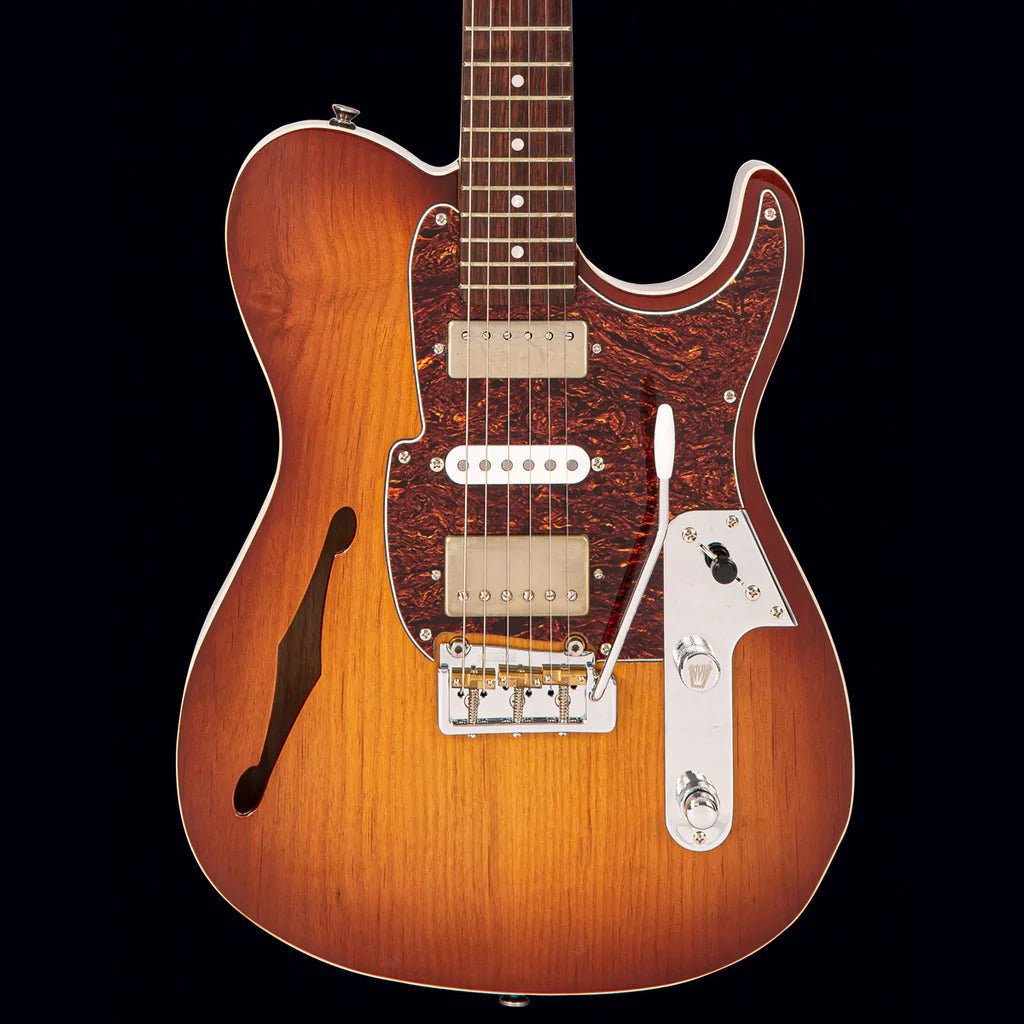 FRET KING COUNTRY SQUIRE SEMITONE DELUXE - HONEYBURST (Includes Our £85 Pro Setup Free) - Richards Guitars Of Stratford Upon Avon