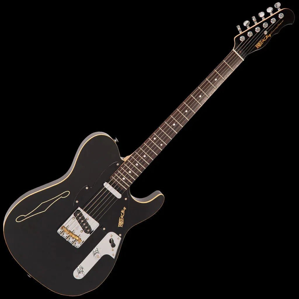 FRET KING COUNTRY SQUIRE STEALTH - GLOSS BLACK (Includes Our £85 Pro Setup Free) - Richards Guitars Of Stratford Upon Avon