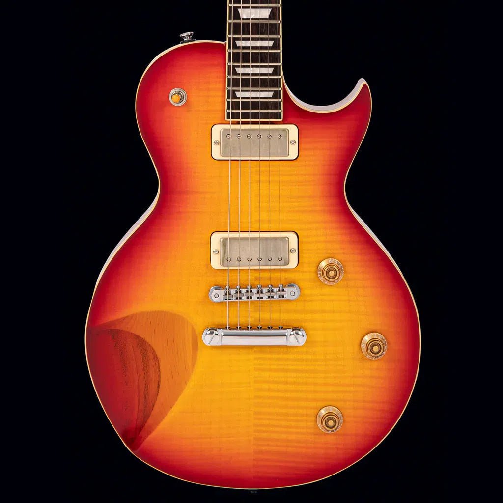FRET KING ECLAT CUSTOM GUITAR - FLAMED CHERRY SUNBURST (Includes Our £85 Pro Setup Free) - Richards Guitars Of Stratford Upon Avon