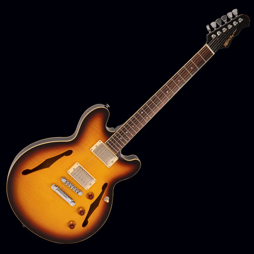 FRET KING ELISE CUSTOM - TOBACCO SUNBURST (Includes Our £85 Pro Setup Free) - Richards Guitars Of Stratford Upon Avon