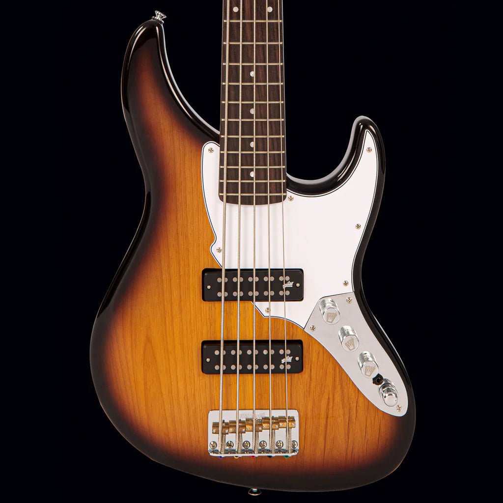 FRET KING PERCEPTION CUSTOM 5 STRING BASS - ORIGINAL CLASSIC BURST (Includes Our £85 Pro Setup Free) - Richards Guitars Of Stratford Upon Avon