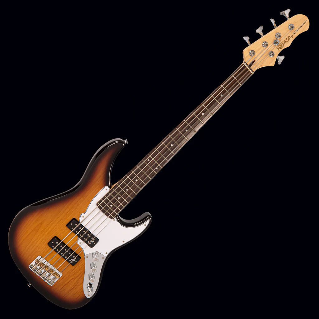 FRET KING PERCEPTION CUSTOM 5 STRING BASS - ORIGINAL CLASSIC BURST (Includes Our £85 Pro Setup Free) - Richards Guitars Of Stratford Upon Avon