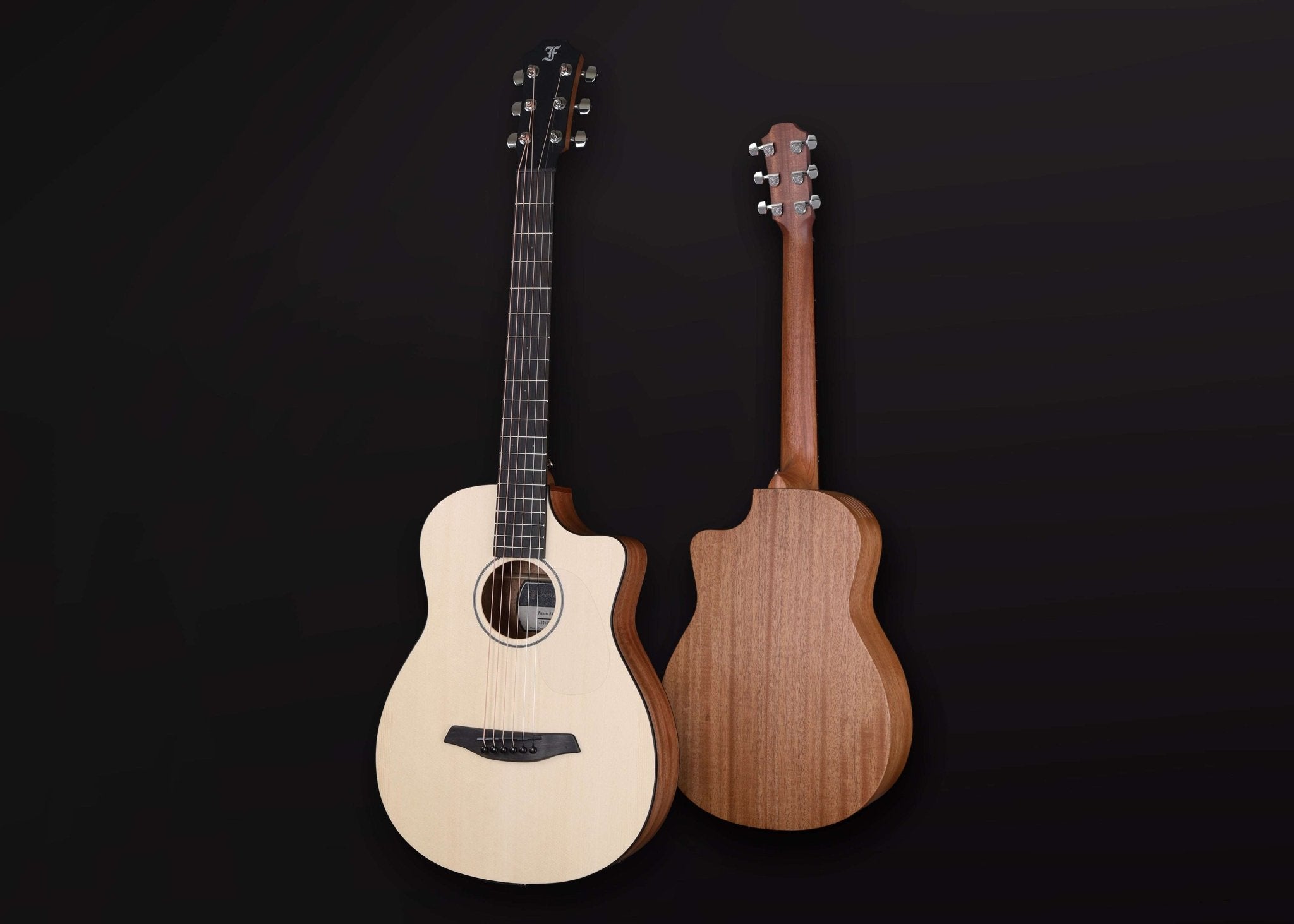 Furch Pioneer EM Left Handed: Engelmann spruce top with African mahogany back and sides. (Furch Mini / Travel Guitar) (2025 CNR Active Upgrade Model) Left Handed - Richards Guitars Of Stratford Upon Avon