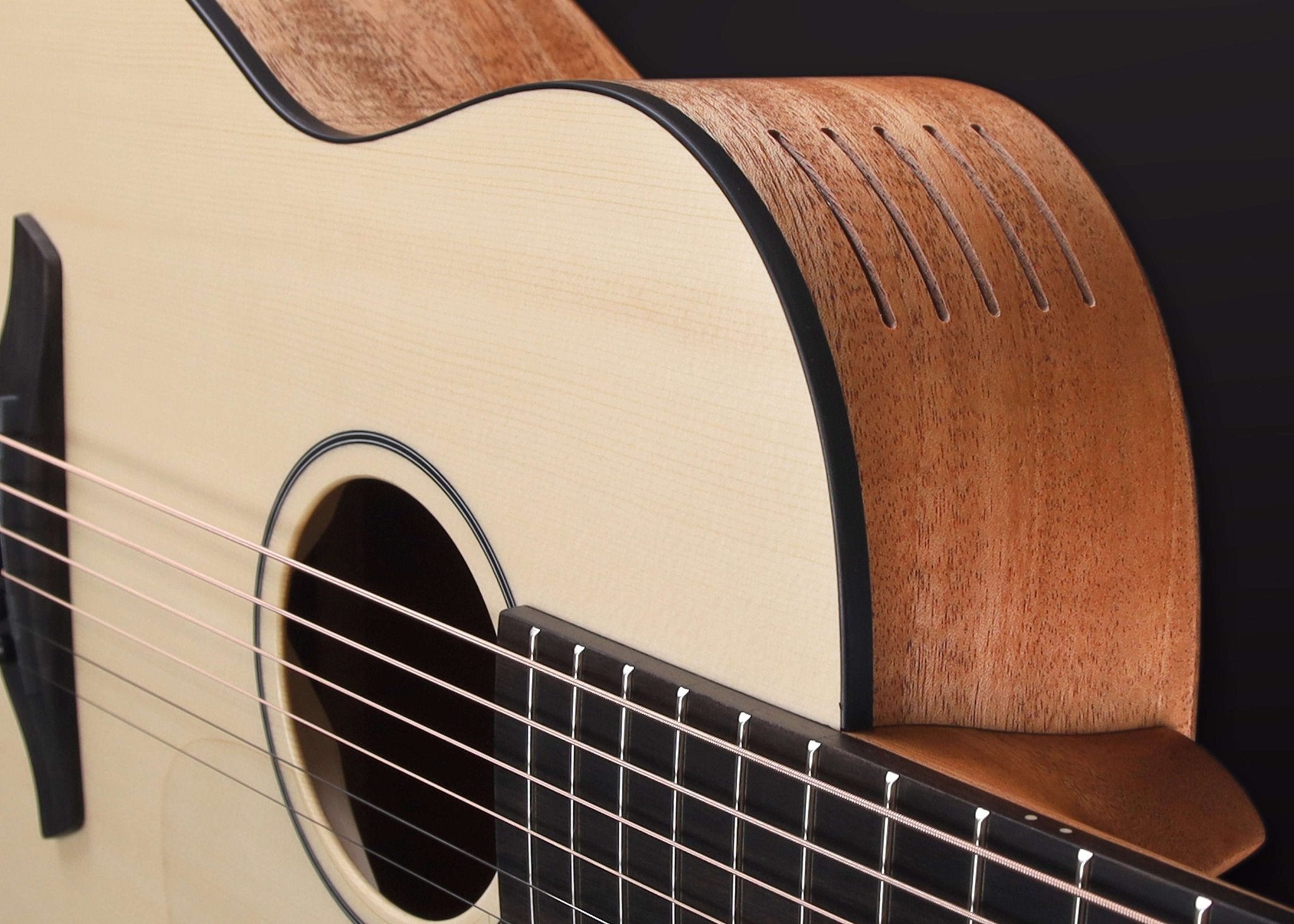Furch Pioneer EM Left Handed: Engelmann spruce top with African mahogany back and sides. (Furch Mini / Travel Guitar) (2025 CNR Active Upgrade Model) Left Handed - Richards Guitars Of Stratford Upon Avon
