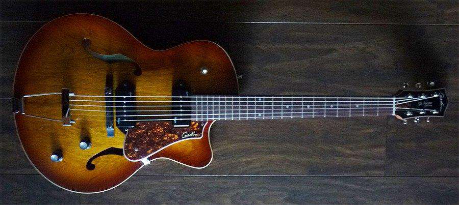 GODIN 5th Avenue CW Kingpin II Cognac Burst - Richards Guitars Of Stratford Upon Avon