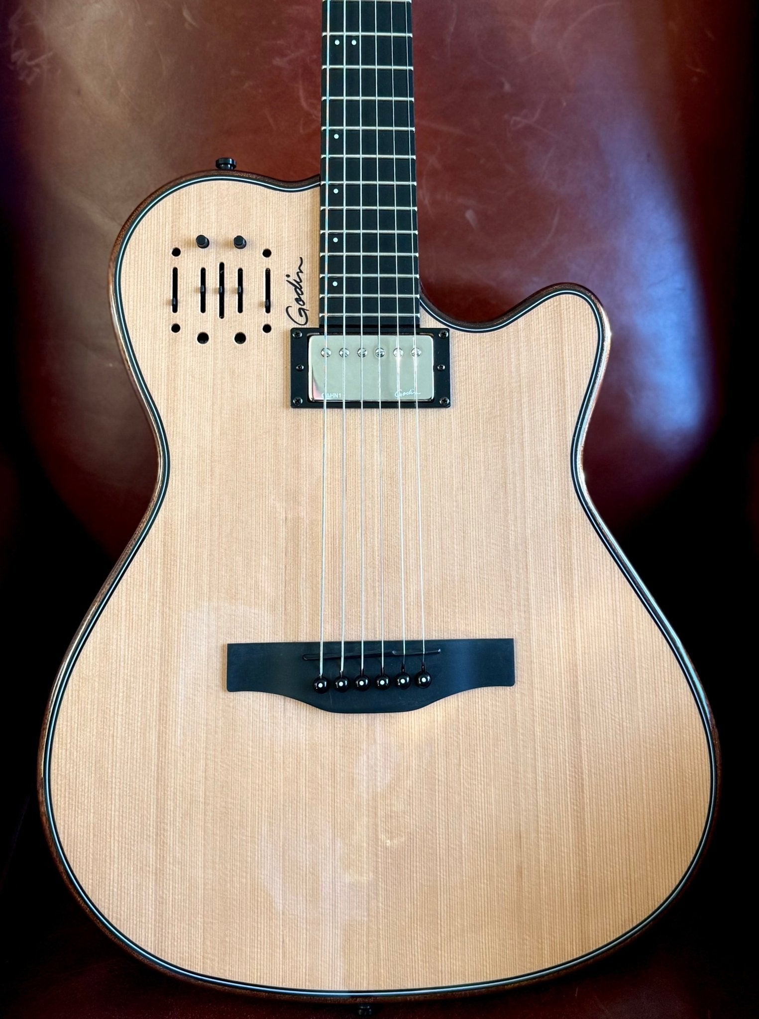Godin A6 Ultra Deluxe Electic / Electro Acoustic Hybrid Guitar - Richards Guitars Of Stratford Upon Avon