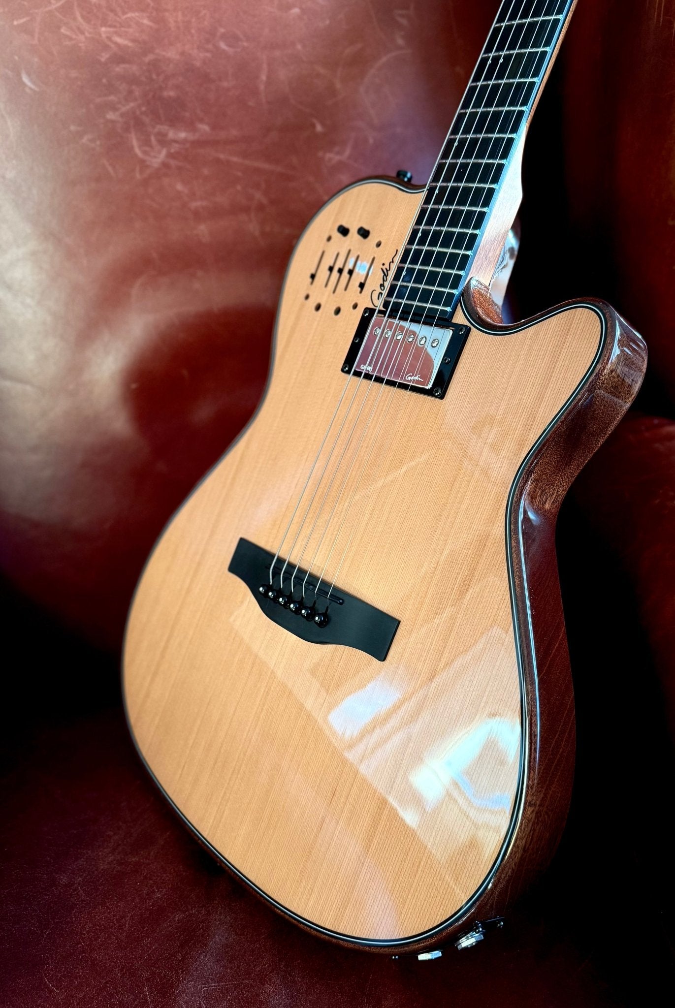 Godin A6 Ultra Deluxe Electic / Electro Acoustic Hybrid Guitar - Richards Guitars Of Stratford Upon Avon