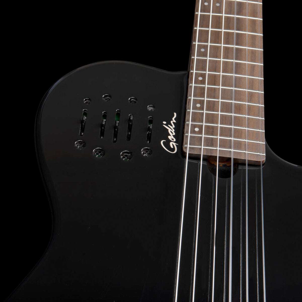 Godin Multiac Mundial Electric Guitar ~ Onyx Black - Richards Guitars Of Stratford Upon Avon