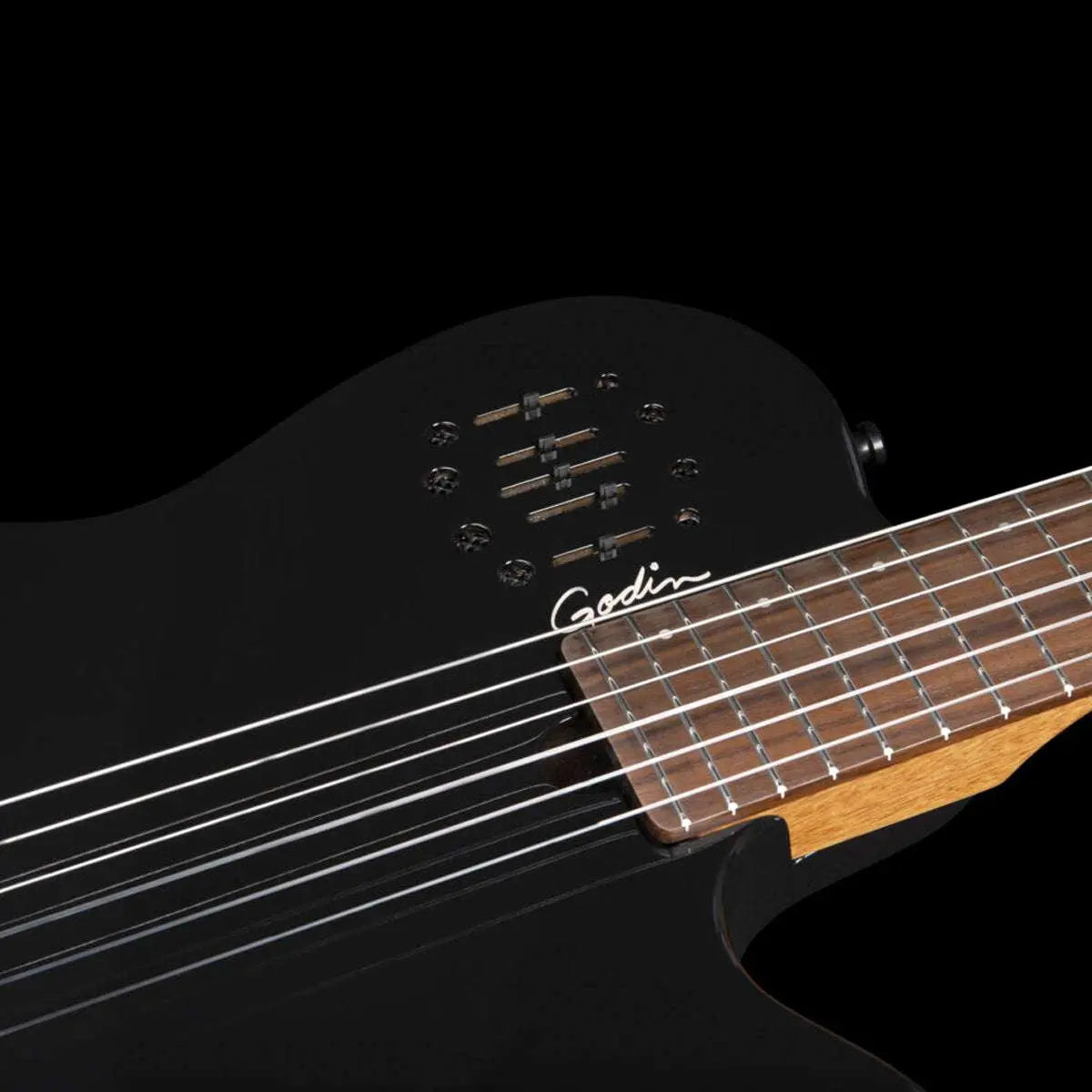 Godin Multiac Mundial Electric Guitar in Onyx Black - RGuitars