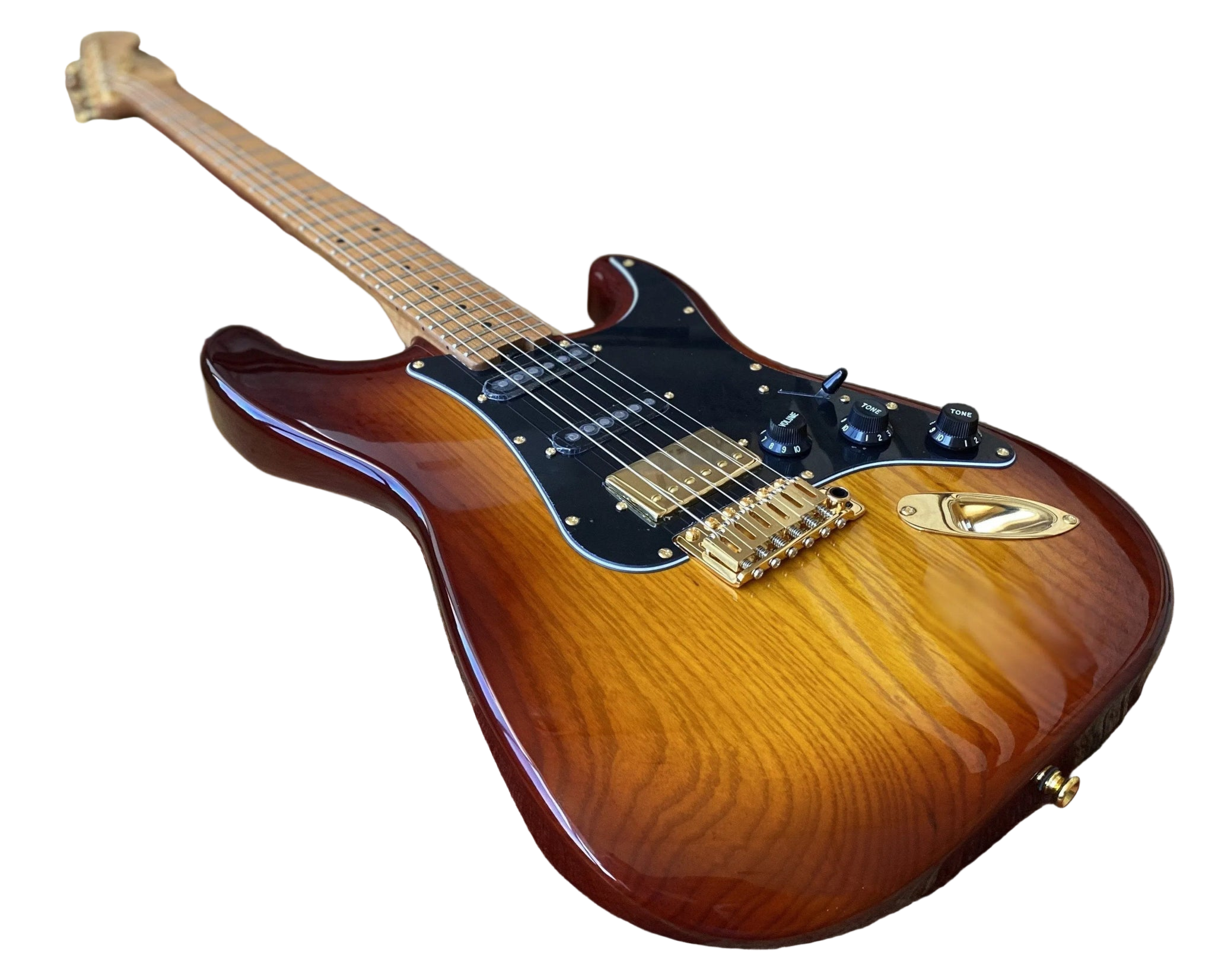 Gordon Smith Classic S HSS Tobacco Burst Swamp Ash Custom AAAAA Honey Roast Maple Neck & Board SN: 20452 - Richards Guitars Of Stratford Upon Avon