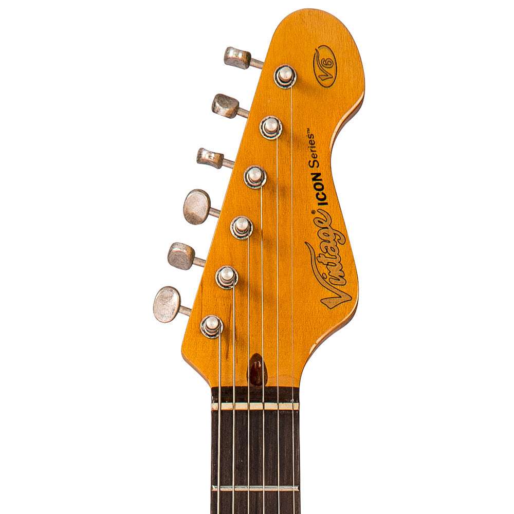 IN BUILD: - Vintage V6 ProShop Unique ~ Sunset Sunburst - Richards Guitars Of Stratford Upon Avon