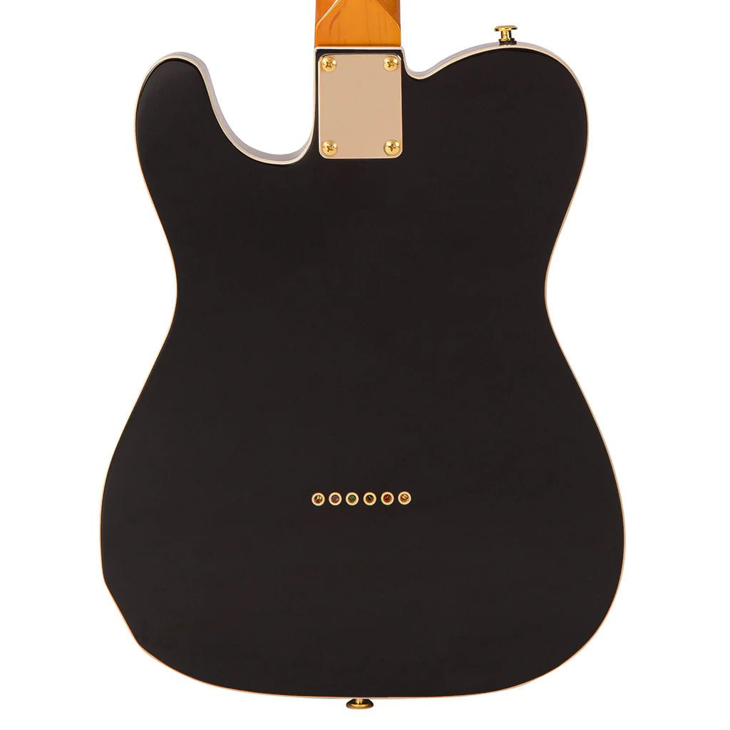 Joe Doe 'Gambler' Electric Guitar by Vintage ~ Roulette Wheel Black with Case - Richards Guitars Of Stratford Upon Avon