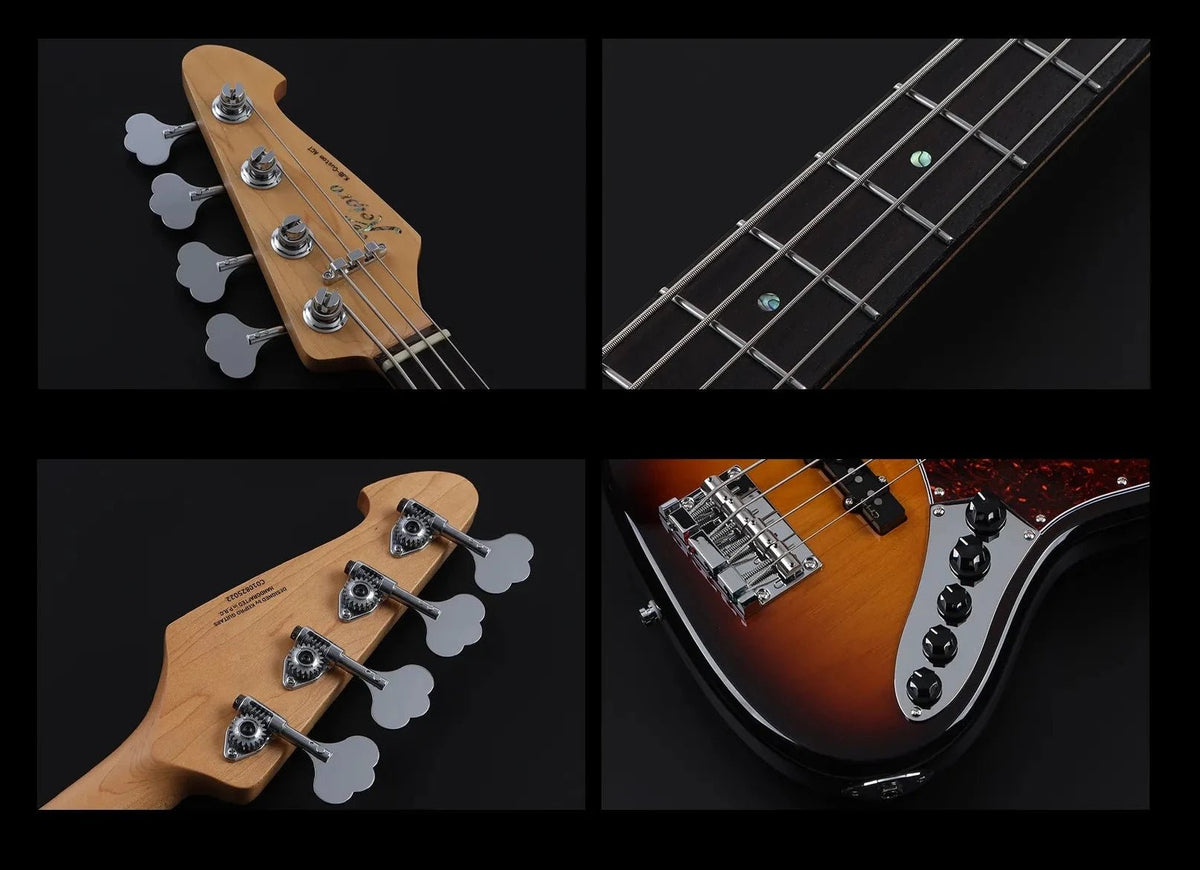 Keipro KJB Custom-R Act BK Bass Guitar - Richards Guitars Of Stratford Upon Avon