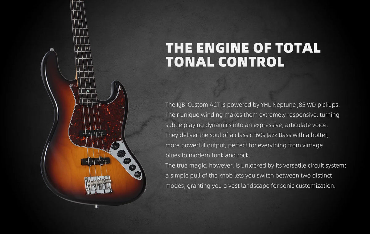 Keipro KJB Custom-R Act SB Bass Guitar - Richards Guitars Of Stratford Upon Avon