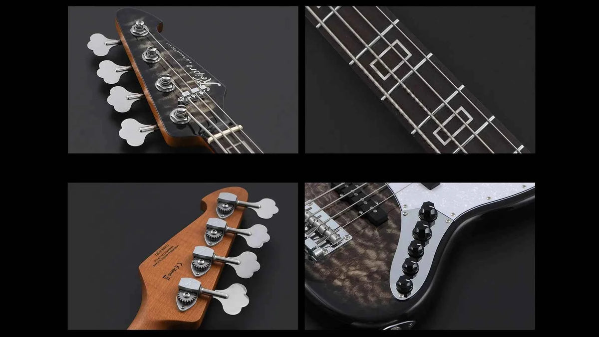 Keipro KJB-Deluxe Pro Q-R Act HTSB Bass Guitar