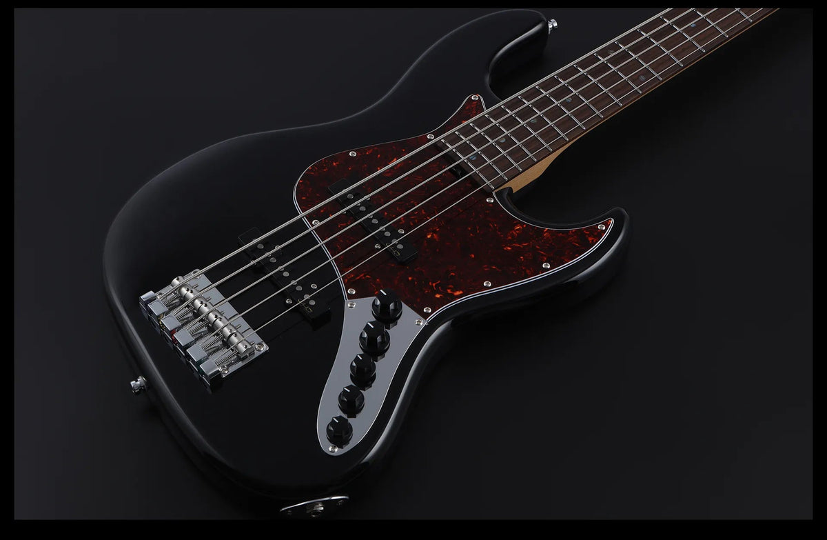 Keipro KJB5-Custom-R Act BK Bass Guitar - Richards Guitars Of Stratford Upon Avon