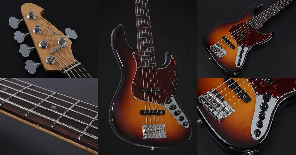 Keipro KJB5-Custom-R Act SB Bass Guitar - Richards Guitars Of Stratford Upon Avon