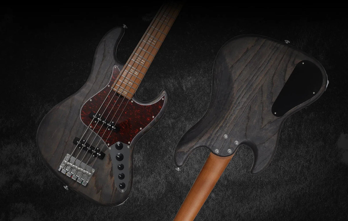 Keipro KJB5-Deluxe Pro Ash-M-Act Bass Guitar - Richards Guitars Of Stratford Upon Avon