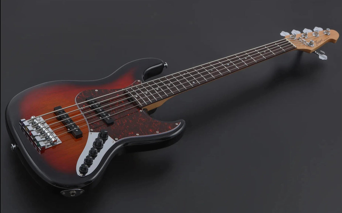 Keipro KJB5-Standard-R Act 3TS Bass Guitar - Richards Guitars Of Stratford Upon Avon