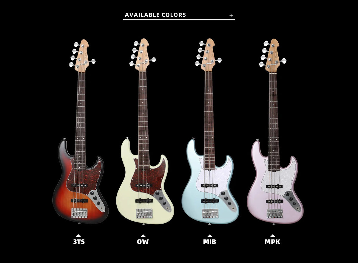 Keipro KJB5-Standard-R MPK Bass Guitar - Richards Guitars Of Stratford Upon Avon