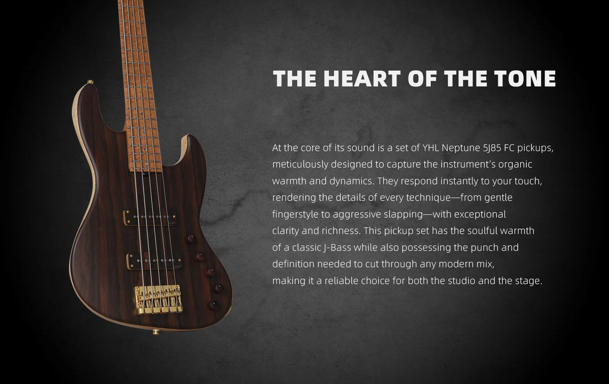 Keipro KJBM5-Custom Premium-Z Bass Guitar - Richards Guitars Of Stratford Upon Avon